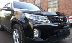 1 299 р. Средняя сетка на бампер Russtal (черная) KIA Sorento XM рестайлинг (2012-2015)  с доставкой в г. Керчь. Увеличить фотографию 3