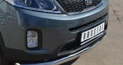 15 999 р. Одинарная защита переднего бампера диаметром 76 мм SLITKOFF  KIA Sorento  XM (2012-2015) рестайлинг  с доставкой в г. Керчь. Увеличить фотографию 2