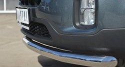 15 999 р. Одинарная защита переднего бампера диаметром 76 мм SLITKOFF  KIA Sorento  XM (2012-2015) рестайлинг  с доставкой в г. Керчь. Увеличить фотографию 3