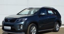 15 999 р. Одинарная защита переднего бампера диаметром 76 мм SLITKOFF  KIA Sorento  XM (2012-2015) рестайлинг  с доставкой в г. Керчь. Увеличить фотографию 4