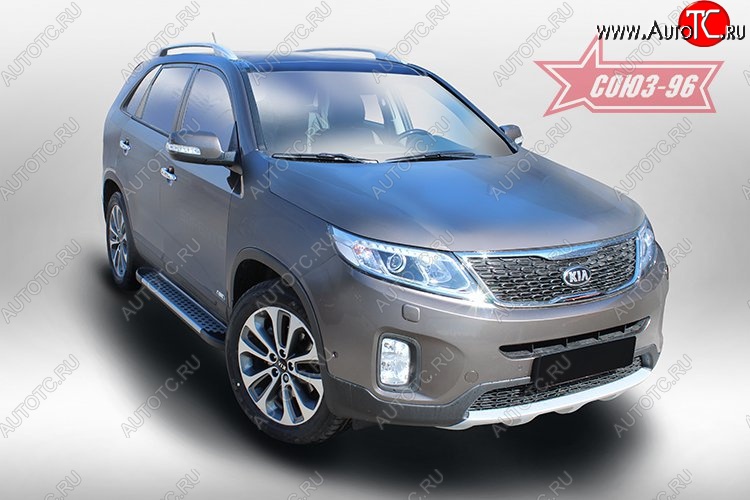 9 764 р. Пороги алюминиевый профиль,Kia Sorento 2013- KIA Sorento XM рестайлинг (2012-2015)  с доставкой в г. Керчь