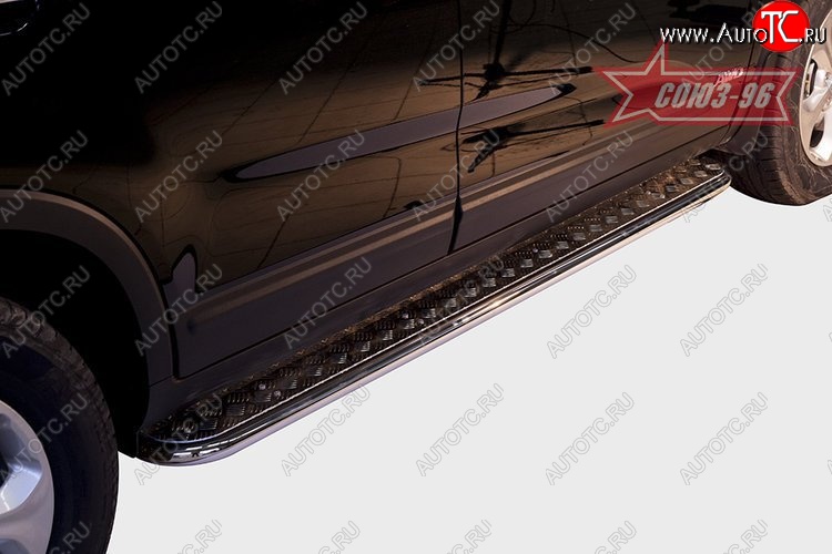 15 389 р. Защита порогов с листом Souz-96 (d42). KIA Sorento XM рестайлинг (2012-2015)  с доставкой в г. Керчь