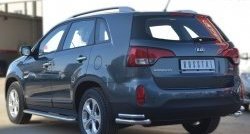 24 649 р. Широкая защита порогов SLITKOFF  KIA Sorento  XM (2012-2015) рестайлинг  с доставкой в г. Керчь. Увеличить фотографию 4