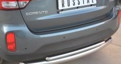 19 549 р. Защита заднего бампера (Ø76 и 42 мм, нержавейка) SLITKOFF  KIA Sorento  XM (2012-2015) рестайлинг  с доставкой в г. Керчь. Увеличить фотографию 2