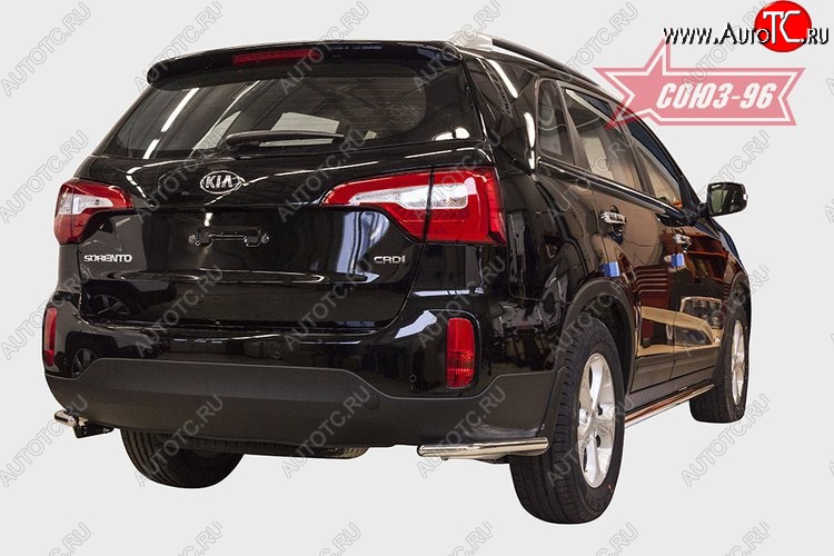 9 749 р. Защита заднего бампера из боковых уголков Souz-96 (d42) KIA Sorento XM рестайлинг (2012-2015)  с доставкой в г. Керчь