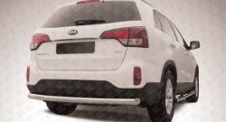 Одинарная защита заднего бампера из трубы диаметром 76 мм Slitkoff KIA Sorento  XM (2012-2015) рестайлинг