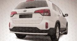 Защита заднего бампера из короткой трубы диаметром 57 мм Slitkoff KIA Sorento  XM (2012-2015) рестайлинг