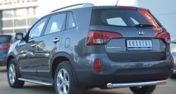 17 899 р. Одинарная защита заднего бампера из трубы диаметром 76 мм SLITKOFF  KIA Sorento  XM (2012-2015) рестайлинг  с доставкой в г. Керчь. Увеличить фотографию 4