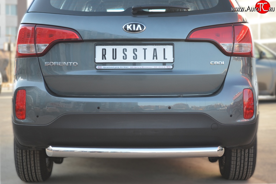 17 899 р. Одинарная защита заднего бампера из трубы диаметром 76 мм SLITKOFF  KIA Sorento  XM (2012-2015) рестайлинг  с доставкой в г. Керчь