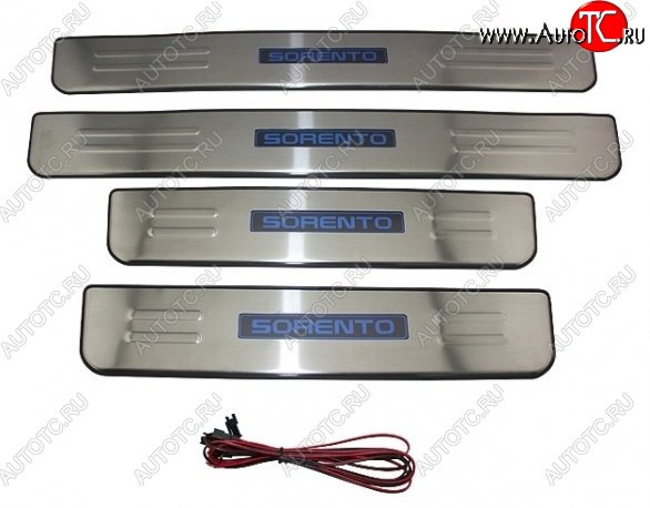 5 349 р. Накладки на порожки автомобиля СТ v2 KIA Sorento XM рестайлинг (2012-2015)  с доставкой в г. Керчь