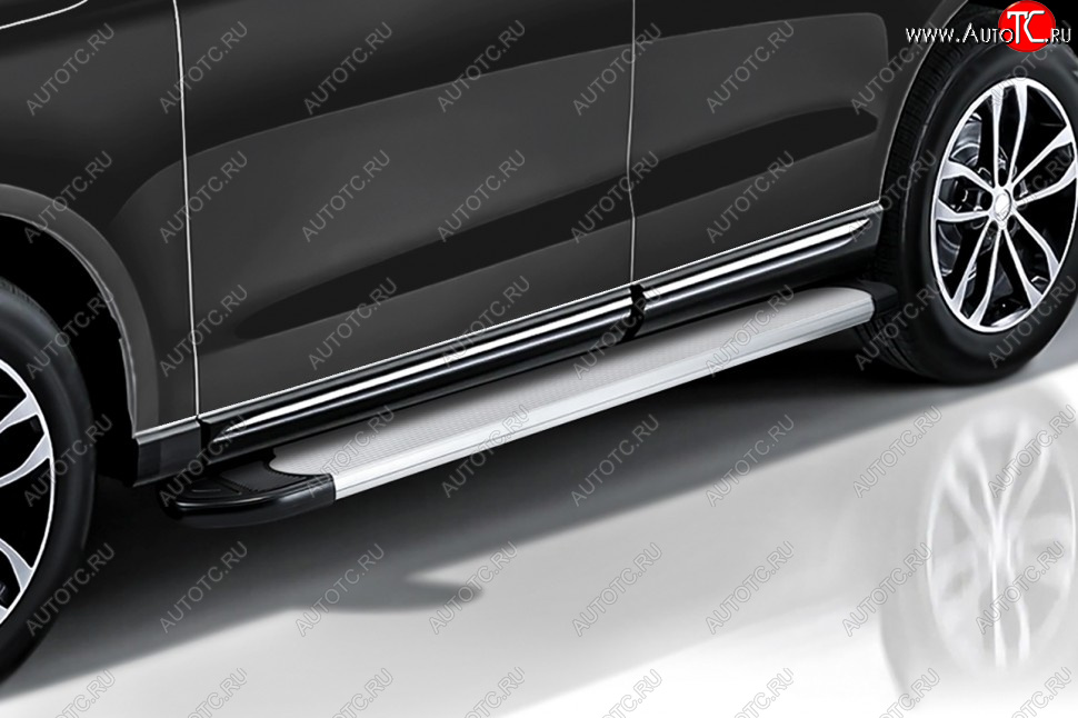 13 349 р. Порожки для ног Slitkoff Optima  KIA Sorento  MQ4 (2020-2022) (Silver)  с доставкой в г. Керчь