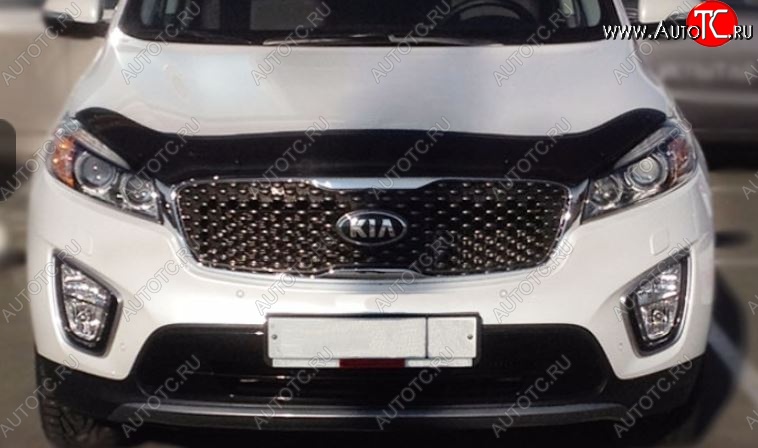 3 299 р. Дефлектор капота SIM KIA Sorento UM/Prime дорестайлинг (2014-2018)  с доставкой в г. Керчь
