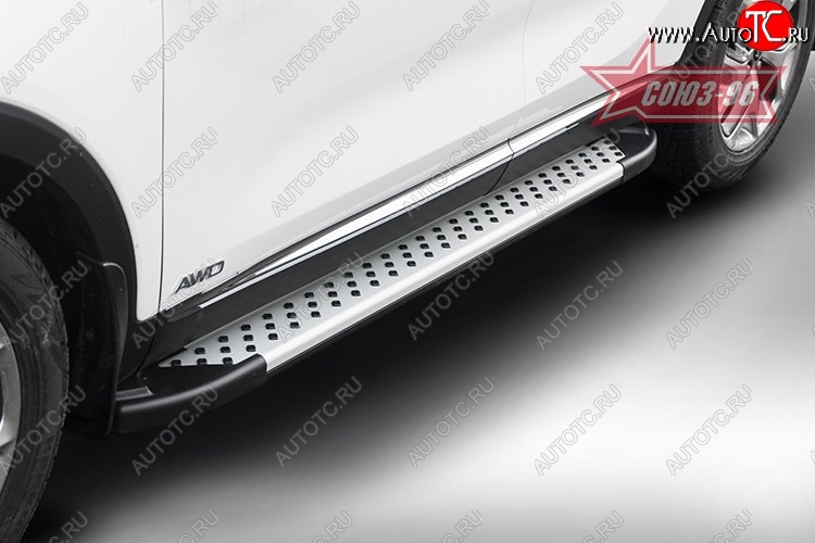 10 754 р. Пороги из алюминиевого профиля Souz-96 KIA Sorento UM/Prime рестайлинг (2018-2020)  с доставкой в г. Керчь