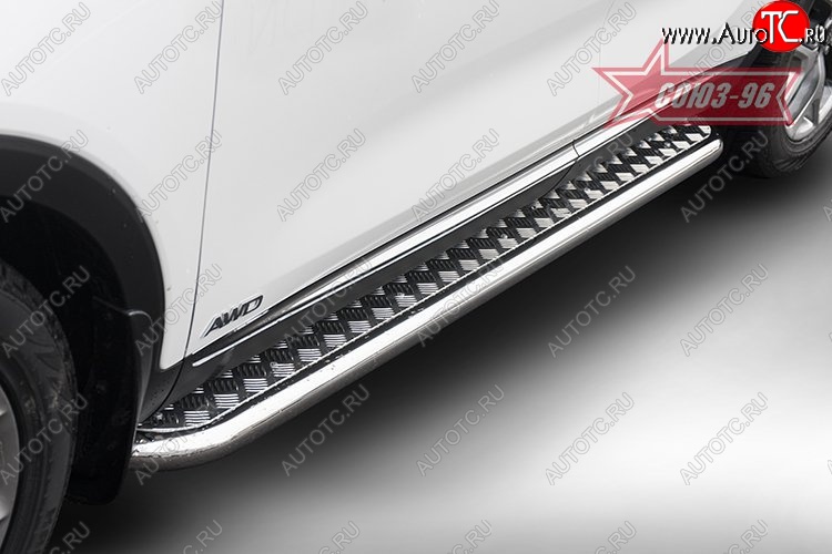 15 389 р. Защита порогов с листом Souz-96 (d60). KIA Sorento UM/Prime дорестайлинг (2014-2018)  с доставкой в г. Керчь