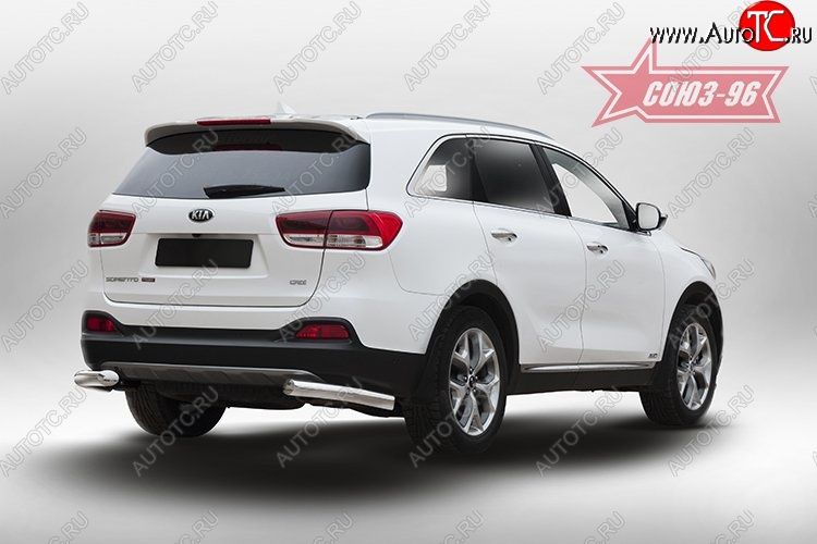 13 139 р. Защита заднего бампера из боковых уголков (d76) Souz-96 KIA Sorento UM/Prime дорестайлинг (2014-2018)  с доставкой в г. Керчь