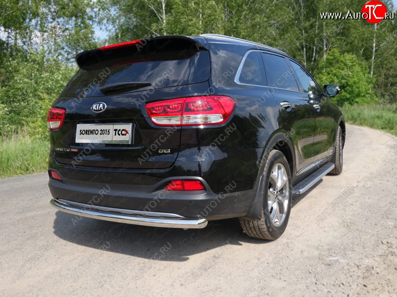 14 699 р. Защита заднего бампера ТСС (нержавейка d 60,3 мм) KIA Sorento UM/Prime дорестайлинг (2014-2018)  с доставкой в г. Керчь