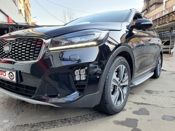 12 999 р. Подножки боковые WINBO  KIA Sorento  UM/Prime (2014-2020) дорестайлинг, рестайлинг  с доставкой в г. Керчь. Увеличить фотографию 3