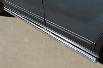 9 999 р. Защита порогов на SLITKOFF (труба D63 мм)  KIA Sorento ( XM,  UM/Prime) (2012-2020) рестайлинг, дорестайлинг (Защита порогов с закругленными торцами (вариант 3))  с доставкой в г. Керчь. Увеличить фотографию 4