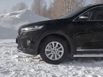 15 349 р. Защита переднего бампера (Ø63 мм, нержавейка) SLITKOFF KIA Sorento UM/Prime рестайлинг (2018-2020)  с доставкой в г. Керчь. Увеличить фотографию 3