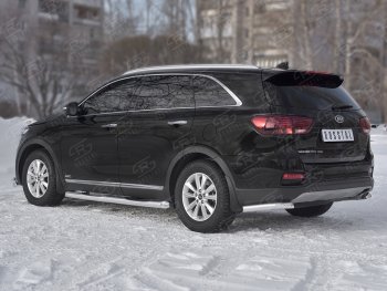 15 799 р. Защита заднего бампера (Ø63 мм уголки, нержавейка) SLITKOFF  KIA Sorento  UM/Prime (2018-2020) рестайлинг  с доставкой в г. Керчь. Увеличить фотографию 2