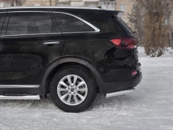 15 799 р. Защита заднего бампера (Ø63 мм уголки, нержавейка) SLITKOFF  KIA Sorento  UM/Prime (2018-2020) рестайлинг  с доставкой в г. Керчь. Увеличить фотографию 3