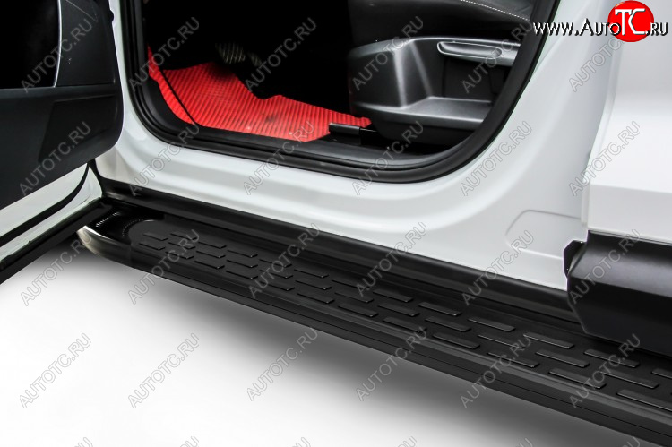 17 399 р. Пороги алюминиевые Slitkoff  KIA Sorento  UM/Prime (2018-2020) рестайлинг (Premium Black)  с доставкой в г. Керчь