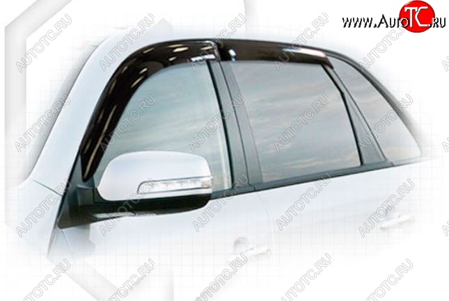 2 199 р. Дефлектора окон CA-Plastic KIA Sorento XM рестайлинг (2012-2015) (Classic полупрозрачный, Без хром.молдинга)  с доставкой в г. Керчь