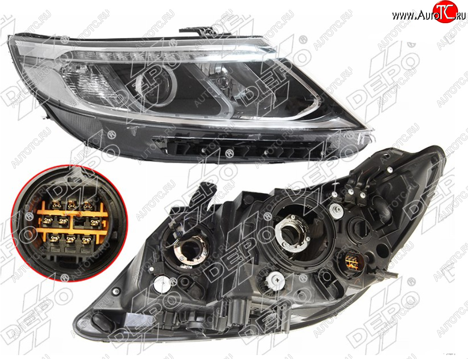 36 999 р. Правая фара (галоген, ДХО, под корректор) DEPO  KIA Sorento  XM (2012-2015) рестайлинг  с доставкой в г. Керчь