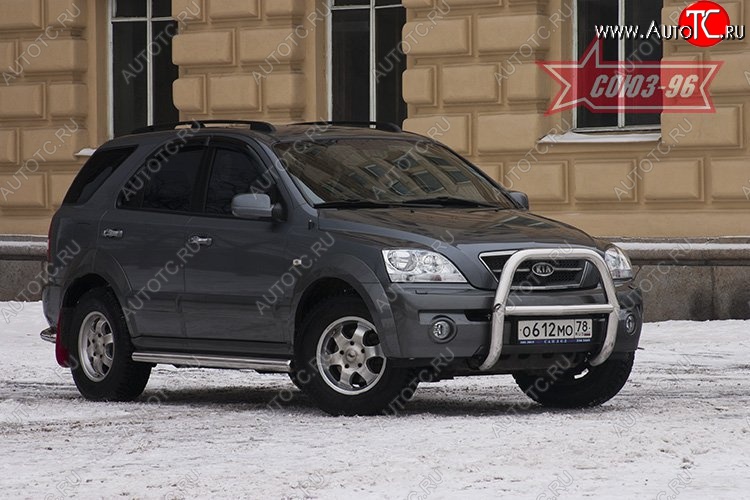 16 379 р. Защита переднего бампера (дорестайлинг) Souz-96 (d76) KIA Sorento BL дорестайлинг (2002-2006)  с доставкой в г. Керчь