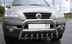 Усиленная высокая защита с защитой картера d63.5 мм Металл Дизайн KIA Sorento  BL (2002-2006) дорестайлинг