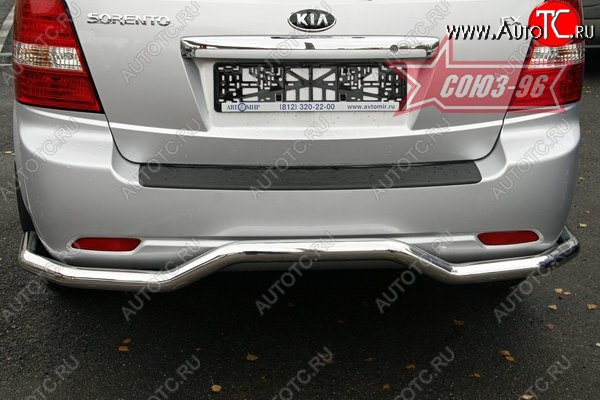 7 964 р. Защита заднего бампера рестайлинг Souz-96 (d60) KIA Sorento BL рестайлинг (2006-2010)  с доставкой в г. Керчь