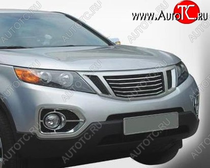 13 299 р. Решётка радиатора CT v2 KIA Sorento XM дорестайлинг (2009-2012) (Неокрашенная)  с доставкой в г. Керчь