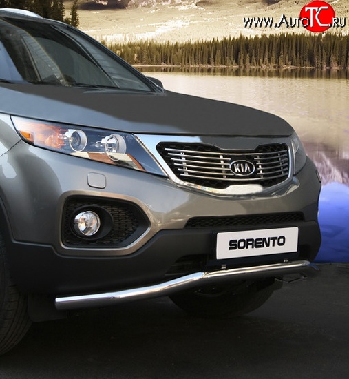 5 084 р. Декоративная вставка решетки радиатора Novline (d16 мм) (рестайлинг) KIA Sorento XM дорестайлинг (2009-2012)  с доставкой в г. Керчь