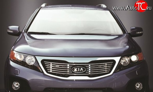 4 589 р. Декоративная вставка решетки радиатора Novline KIA Sorento XM дорестайлинг (2009-2012)  с доставкой в г. Керчь