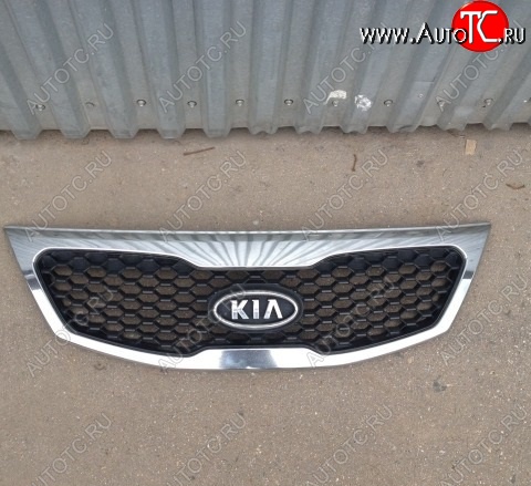 4 149 р. Решетка радиатора SPARD (с хромом) KIA Sorento XM дорестайлинг (2009-2012) (Неокрашенная)  с доставкой в г. Керчь