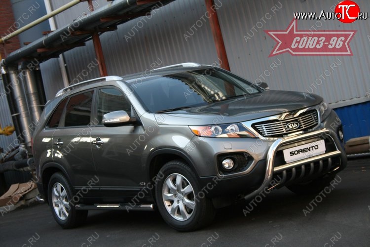16 649 р. Защита переднего бампера Souz-96 (d76) KIA Sorento XM дорестайлинг (2009-2012)  с доставкой в г. Керчь