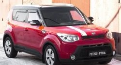4 649 р. Накладки на колёсные арки RA (комплект 4 шт).  KIA Soul  PS (2014-2016) дорестайлинг (Поверхность шагрень)  с доставкой в г. Керчь. Увеличить фотографию 2