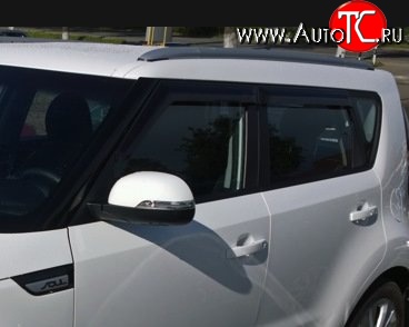 999 р. Комплект дефлекторов окон (ветровиков) 4 шт. Russtal KIA Soul PS дорестайлинг (2014-2016)  с доставкой в г. Керчь