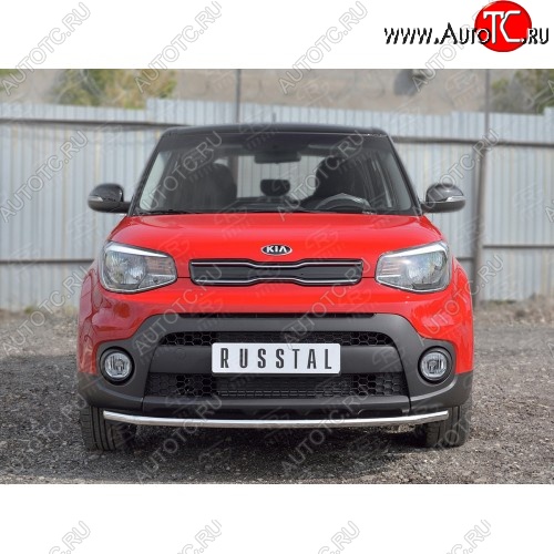 14 499 р. Одинарная защита переднего бампера диаметром 42 мм SLITKOFF  KIA Soul  PS (2014-2016) дорестайлинг  с доставкой в г. Керчь