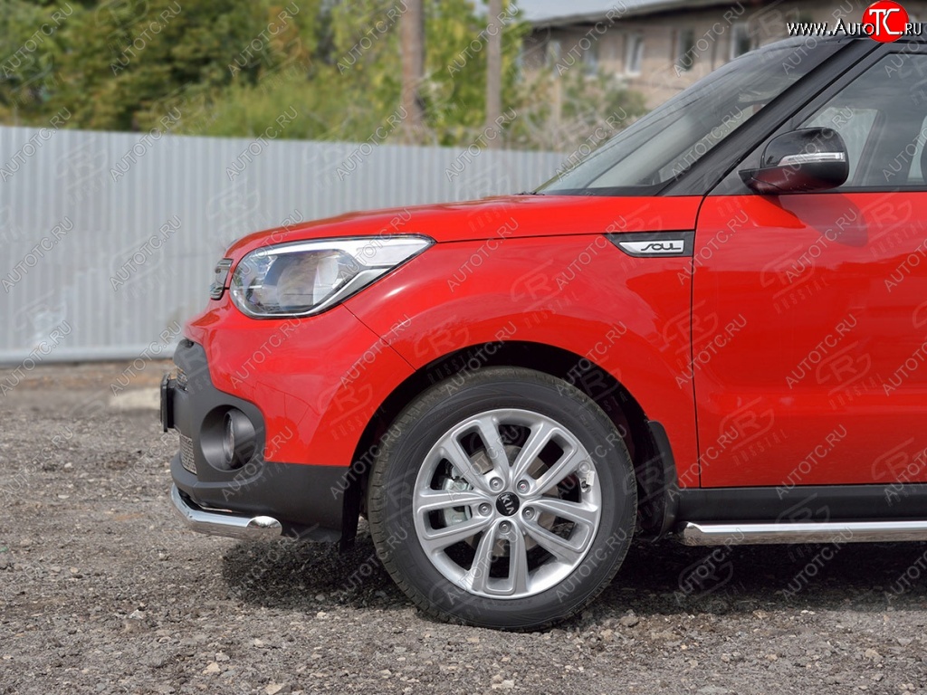 16 749 р. Одинарная защита переднего бампера диаметром 63 мм SLITKOFF  KIA Soul  PS (2014-2016) дорестайлинг  с доставкой в г. Керчь