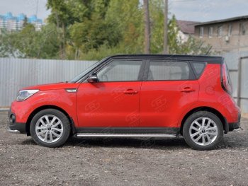 22 999 р. Широкая защита порогов с трубой диаметром 42 мм SLITKOFF v2  KIA Soul  PS (2014-2016) дорестайлинг  с доставкой в г. Керчь. Увеличить фотографию 3