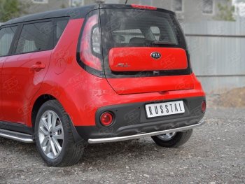 14 499 р. Одинарная защита заднего бампера диаметром 42 SLITKOFF  KIA Soul  PS (2014-2016) дорестайлинг  с доставкой в г. Керчь. Увеличить фотографию 3