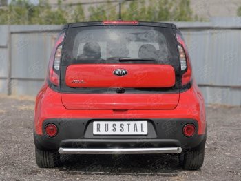 14 799 р. Одинарная защита заднего бампера из трубы диаметром 63 мм SLITKOFF  KIA Soul  PS (2014-2016) дорестайлинг  с доставкой в г. Керчь. Увеличить фотографию 3