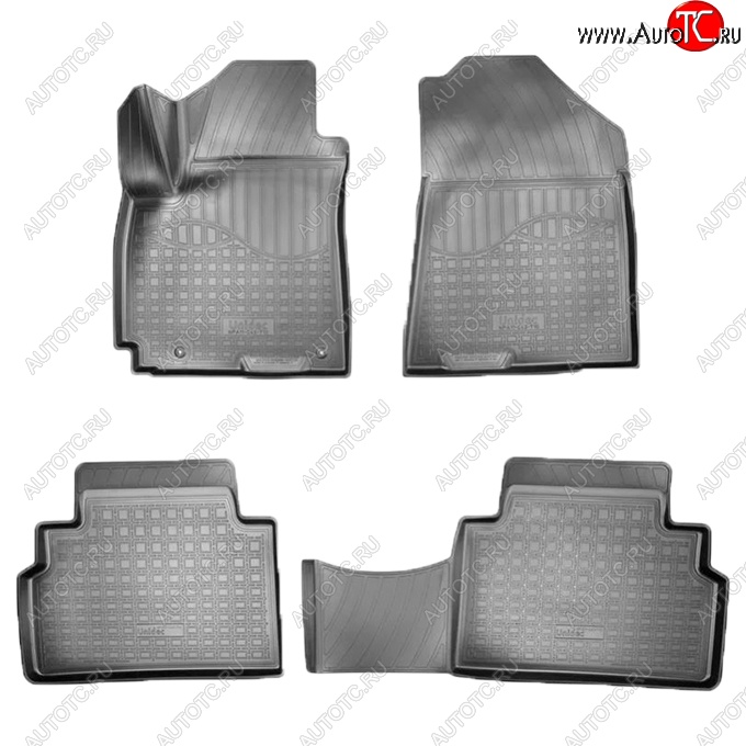 2 099 р. Коврики салонные Noplast (3D) KIA Soul SK3 (2018-2022) (Черные)  с доставкой в г. Керчь
