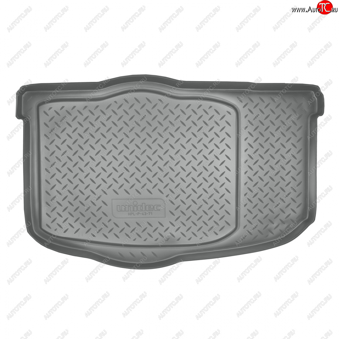 1 849 р. Коврик в багажник Norplast (без органайзера)  KIA Soul  AM (2008-2014) дорестайлинг, рестайлинг (Серый)  с доставкой в г. Керчь
