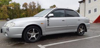4 099 р. Пластиковые накладки на пороги SVS  KIA Spectra (2000-2009) (Неокрашенные)  с доставкой в г. Керчь. Увеличить фотографию 5