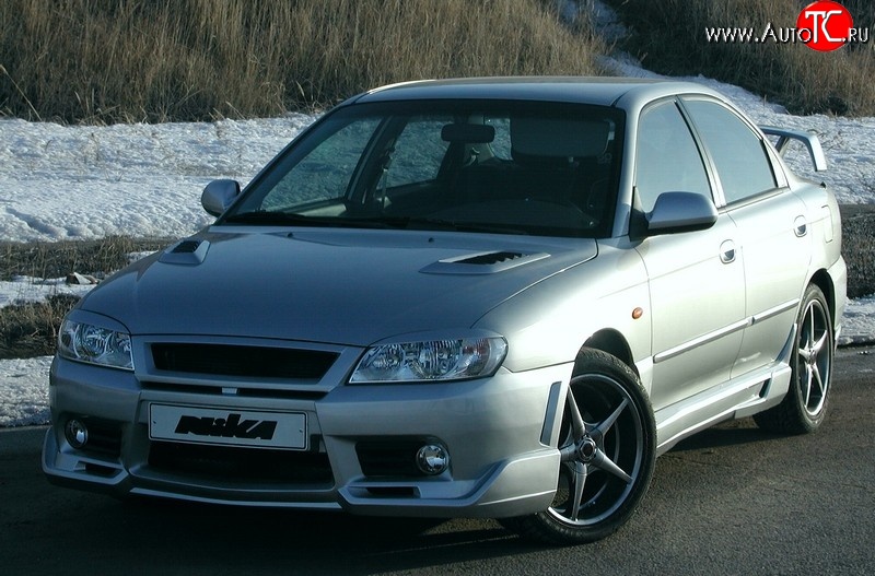 4 599 р. Пороги накладки Nika Klassik KIA Spectra (2000-2009) (Неокрашенные)  с доставкой в г. Керчь