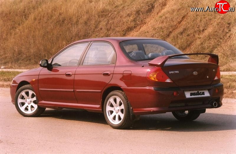 7 699 р. Спойлер Nika-Скоба KIA Spectra (2000-2009) (Неокрашенный)  с доставкой в г. Керчь