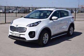 6 389 р. Накладка на решетку радиатора Petroil Tuning  KIA Sportage  4 QL (2016-2022) дорестайлинг, рестайлинг (Нержавеющая полированная сталь)  с доставкой в г. Керчь. Увеличить фотографию 6