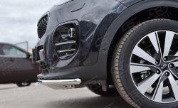 11 399 р. Защита переднего бампера (Ø42 мм, нержавейка) SLITKOFF  KIA Sportage  4 QL (2016-2018) дорестайлинг  с доставкой в г. Керчь. Увеличить фотографию 3